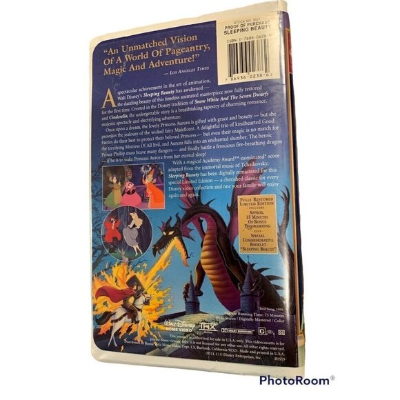 Vintage Disney's Masterpiece Sleeping Beauty VHS Fully Restored Limited Edition - Picture 2 of 6